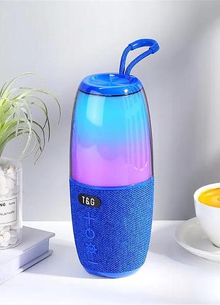 Портативна колонка з bluetooth tg644 з підсвічуванням блютус колонка акумуляторна 1600mah для музики fm-радіо