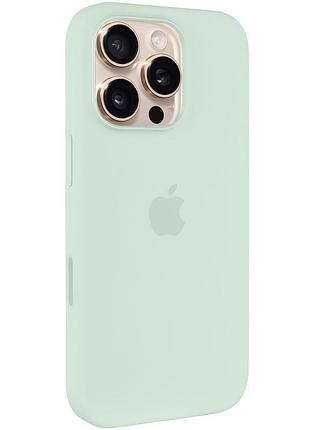 Чехол silicone case (aaa) with magsafe and animation (button) для apple iphone 16 pro (6.3") aquamarine