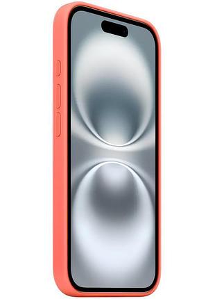 Чехол silicone case (aaa) with magsafe and animation (button) для apple iphone 16 pro (6.3") tangerine 2