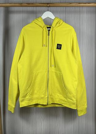 Belstaff yellow zip худі кофта з шикарним дизайном оригінал розмір  xl