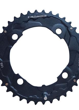 Звезда для шатуна crosser алюминиевая 38т 12s, черная (cmk004)