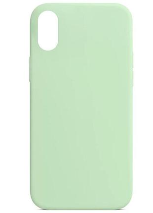 Чехол silicone case full protective (aa) no logo для apple iphone xr (6.1") зеленый / pistachio
