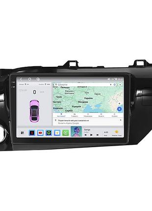 Штатная магнитола 10" lesko для toyota hilux viii 2015-2020 4/64 qled carplay 4g wi-fi gps 360 prime шт