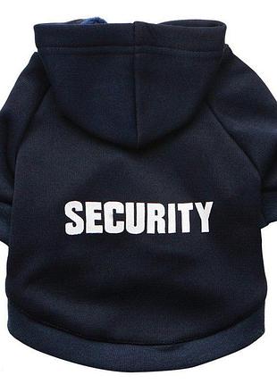Худи для котов и кошек pet style "security" черный xl