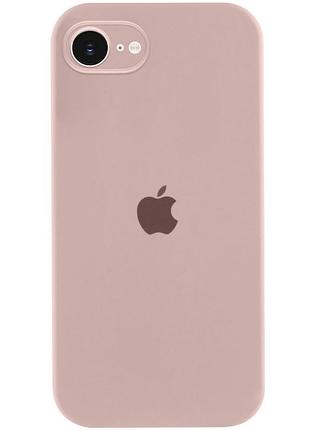 Чехол silicone case full camera protective (aa) для apple iphone 16e (6.1") розовый / pink sand
