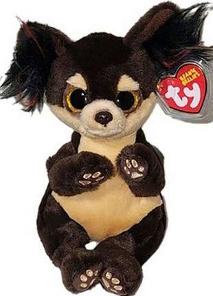 Детская игрушка мягконабивная "beanie booʼs. собачка тоффи" 15 см