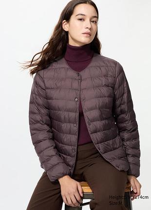 Куртка uniqlo бордова pufftech compact jacket