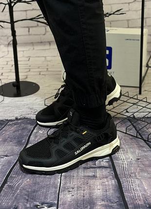 Кросівки salomon techamphibian 5, чорно-білі (сітка)