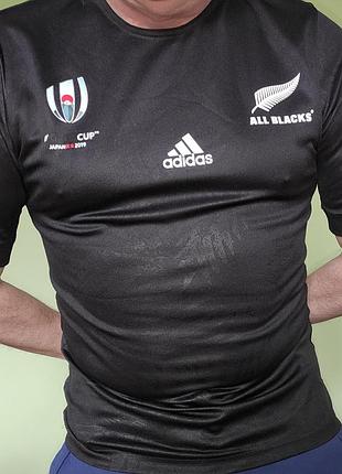 Спорт оригинал официальная футболка adidas из регби команды all blacks с кубка мира 2019,л