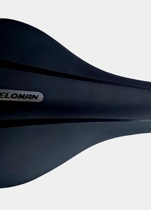 Сідло veloman mtb чорний з сірим (1601-grey)