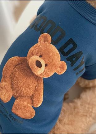Свитер для котов и кошек pet style "good day" синий 2xl