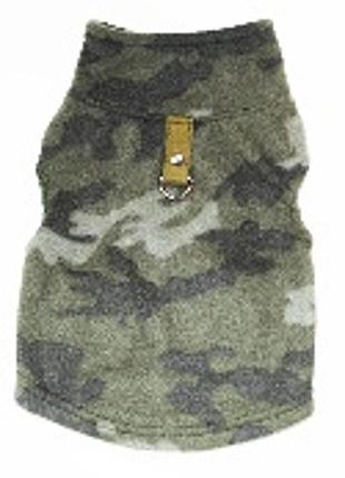 Жилетка для котов и кошек с кольцом pet style "рисунок" хаки 2xl