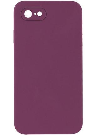 Чехол silicone case square full camera protective (aa) nologo для apple iphone 6/6s (4.7") мятный / mint бордовий / maroon