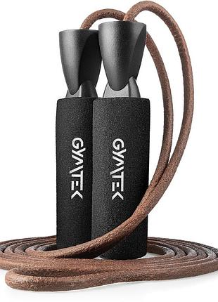 Скакалка gymtek шкіряна з підшипниками 275см