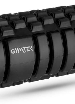Масажний ролик gymtek для йоги та фітнесу eva 33*14см чорний