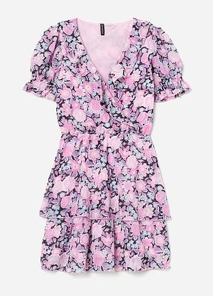 H&m платье женское с цветочным принтом s/m