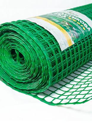 Сітка 30*30 пластикова 1.5х20 м (зелена) квадрат сітка садова