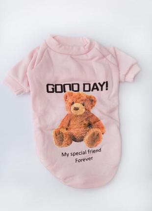 Свитер для котов и кошек pet style "good day" розовый 2xl
