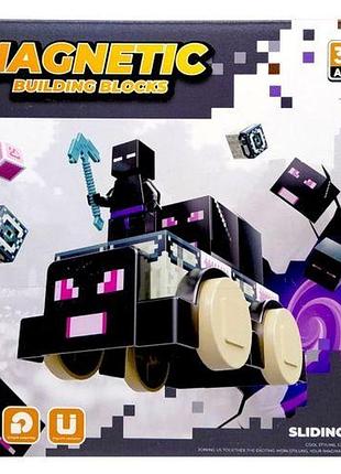 Магнітний конструктор "minecraft" машинки (ендермен)