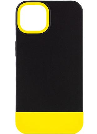Чехол tpu+pc bichromatic для apple iphone 11 pro max (6.5") black / yellow