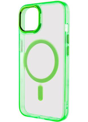 Чохол tpu iris with magsafe для apple iphone 12 pro max (6.7") салатовий 3