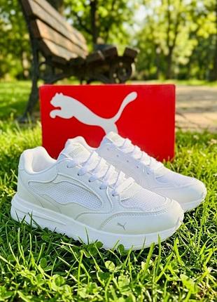 Жіночі весняно-літні кросівки puma/ білосніжні кросівки пума