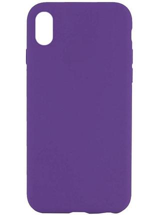 Чехол silicone case full protective (aa) no logo для apple iphone xr (6.1") фиолетовый / amethyst