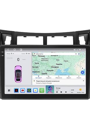 Штатная магнитола 9" lesko для toyota vitz ii (xp90) 2005-2011 4/64 qled carplay 4g wi-fi gps 360 prime 2шт