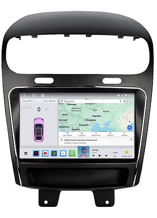 Штатная магнитола lesko для fiat freemont 2011-2016 экран 9" 4/64 qled carplay 4g wi-fi gps 360 prime 2шт