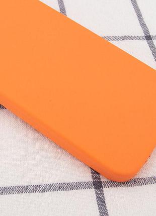 Чехол silicone case square full camera protective (aa) nologo для apple iphone 6/6s (4.7") мятный / mint помаранчевий / papaya 2