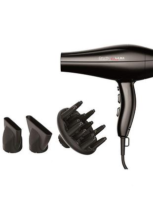 Фен для волос gama diva ac motor 2300 watt, ceramic с 2 насадками and diffuser included gh3535