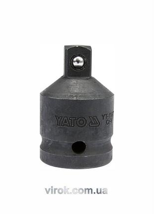 Переходник ударный yato : квадрат 3/4" - квадрат 1/2", l= 55 мм [12/48]