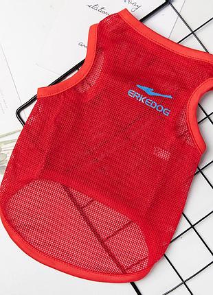 Майка для котов и кошек pet style "ercedog" красная xl