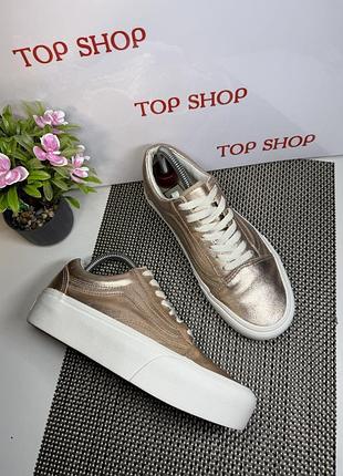 Оригінальні шкіряні кеди vans високі