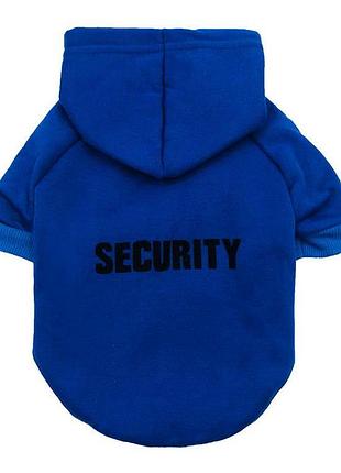 Худи для котов и кошек pet style "security" синяя m