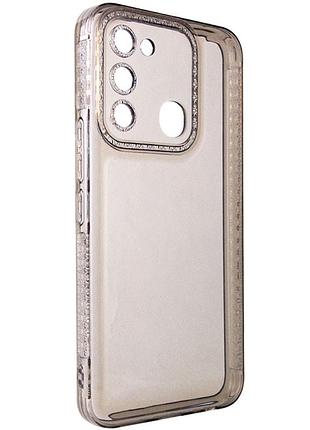 Чохол tpu starfall clear для tecno spark 8c сірий