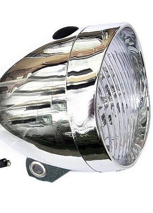 Передня фара kands 3 led на батарейках, сріблястий (jy-592s)