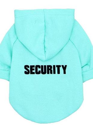 Худи для котов и кошек pet style "security" бирюзовая xl