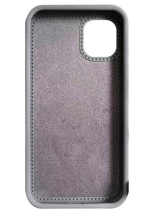 Чехол silicone case full protective with ring для apple iphone 13 pro max (6.7") grey 2