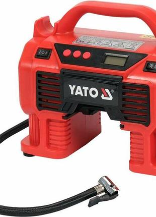 Компресор акумуляторний,yato li-ion 18в,3.0axг,60вт,тиск ≤ 11bar,под повітря-21л/хв(без акумулятора)