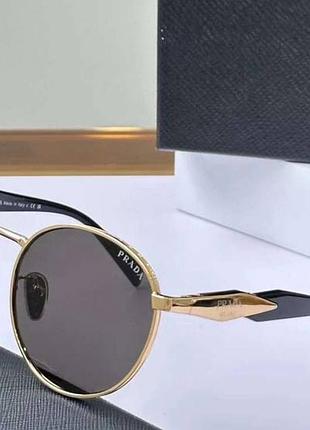 Женские круглые брендовые очки pr (56zs) lux gold