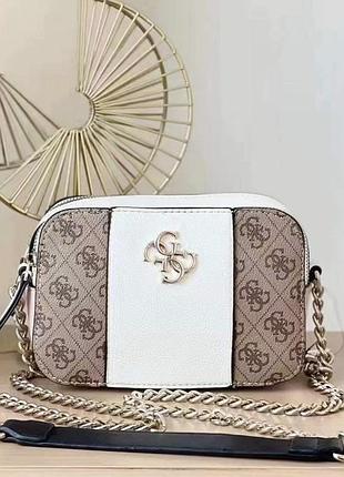Невелика сумочка на плече guess (6703-1) бежева
