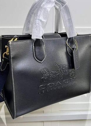 Жіноча сумка середніх розмірів coach ace чорна lux