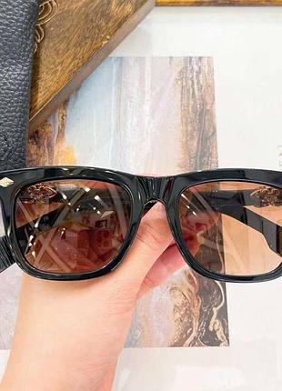 Чоловічі сонцезахисні окуляри chrome hearts 8251 brown lux