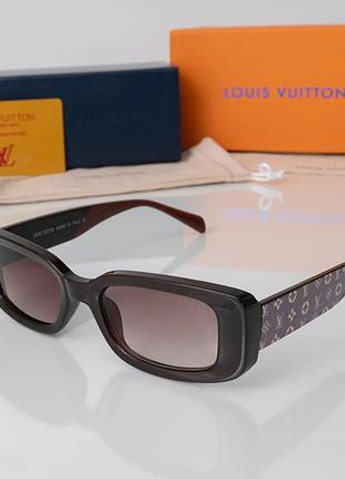 Брендовые женские солнцезащитные очки lv (37502) коричневые