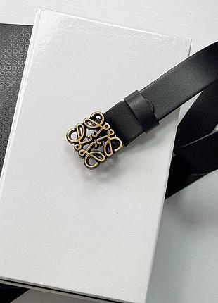Жіночий брендовий шкіряний ремінь loewe bronze