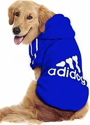 Кофта для собак pet style "adidog" синя l