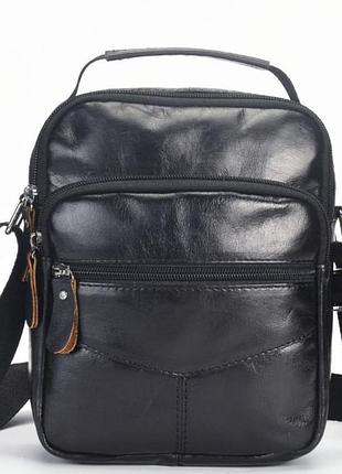 Чоловіча шкіряна чорна leather collection (5037) чорна