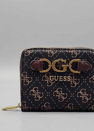 Женский компактный кошелек guess (6051-1) brown