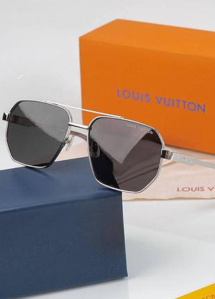 Мужские солнцезащитные брендовые очки lv (2208) silver lux